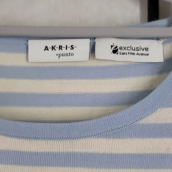 Akris Punto Saks Fifth Avenue Long Sleeve Striped Sweater - Picture 4 of 7
